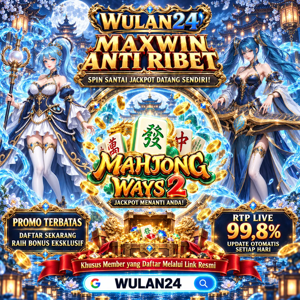 WULAN24 • Jelajahi 24 Fase Bulan Untuk Membuka Bonus Malam Dan Fitur Permainan Khusus